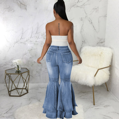 Flower Bum Denim Pants