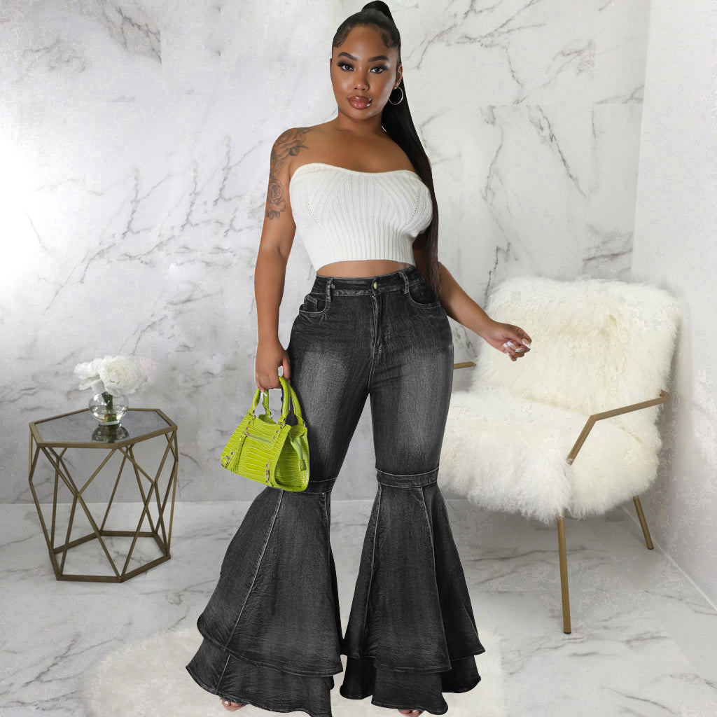 Flower Bum Denim Pants