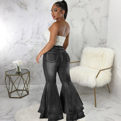 Flower Bum Denim Pants