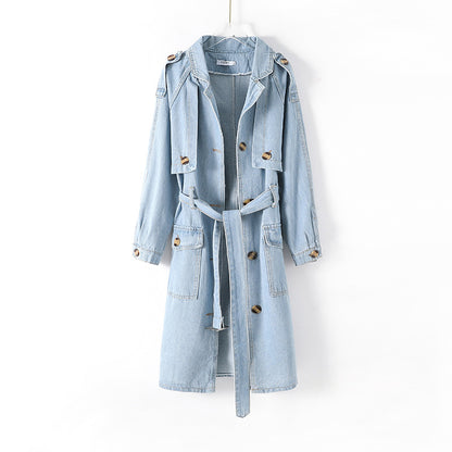 Long Denim Trench