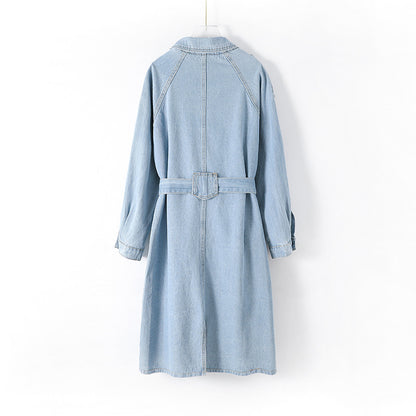 Long Denim Trench