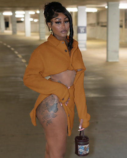 Lambs Cotton Split Skirt Outfit