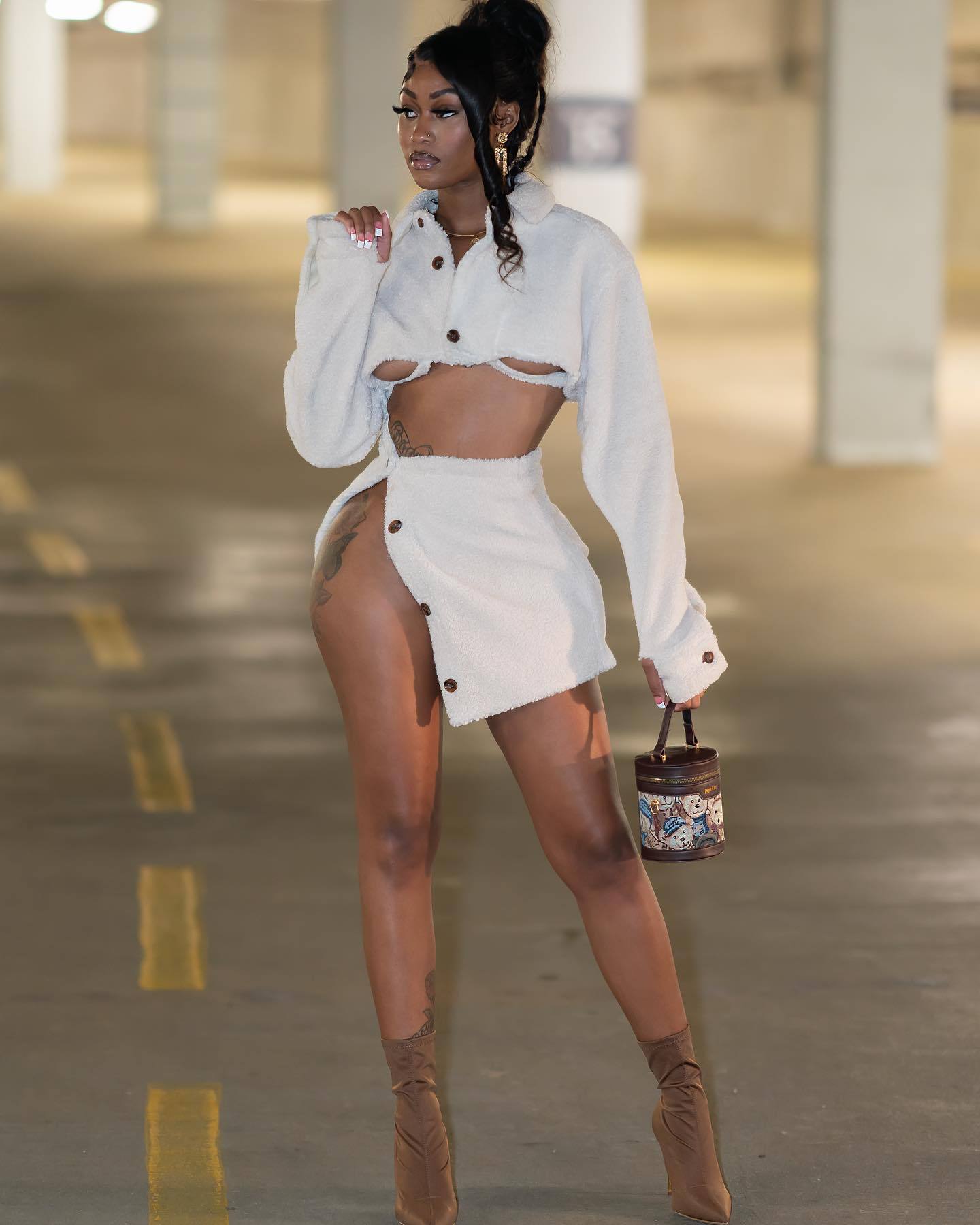 Lambs Cotton Split Skirt Outfit