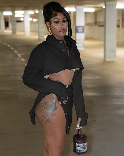 Lambs Cotton Split Skirt Outfit