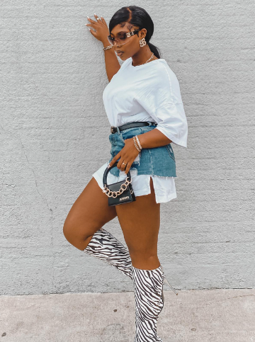 Two Piece Demin Skirt Set