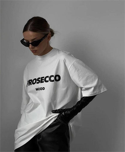 Round Neck Loose Prosecco Top