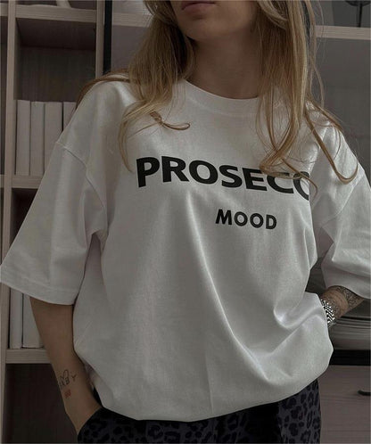 Round Neck Loose Prosecco Top