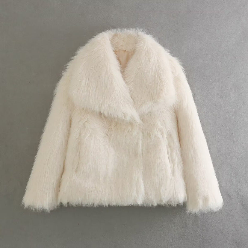 Plush Collared Faux Fur