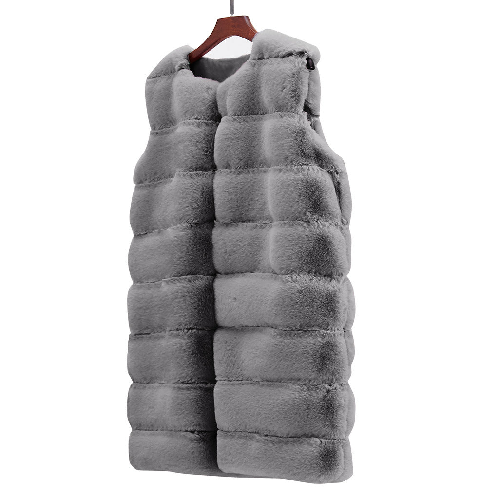 LuxuryLush Fur Vest Coat
