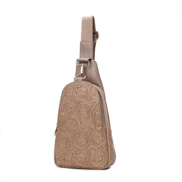 Millie  Embossed Sling bag