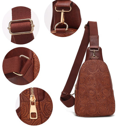 Millie  Embossed Sling bag