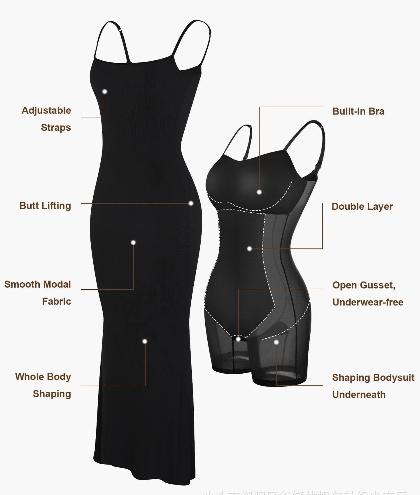 Shapewear Dress, with Jumpsuit Tummy Tuck Corset