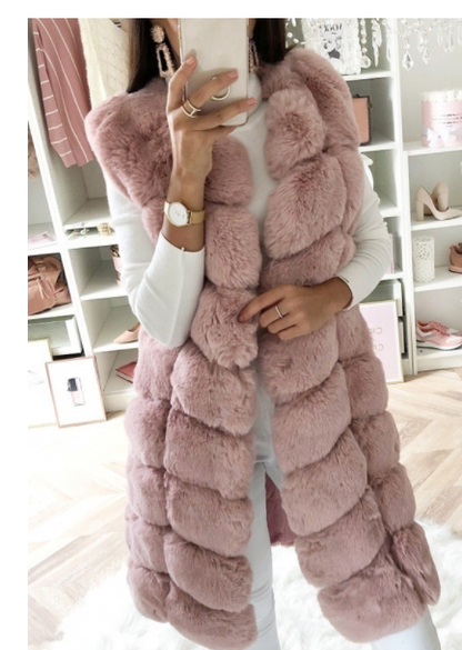 LuxuryLush Fur Vest Coat