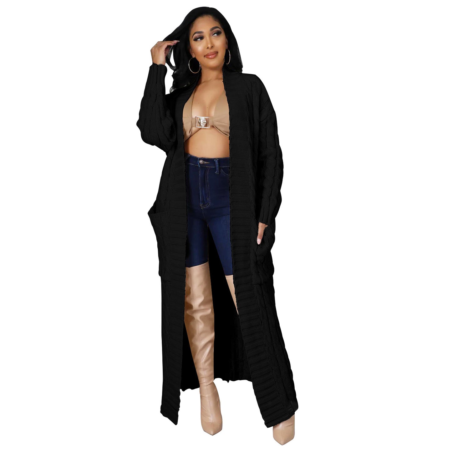 Long Sleeve Long Sweater Coat