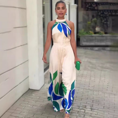 Flared Wide Leg Jumpsuit