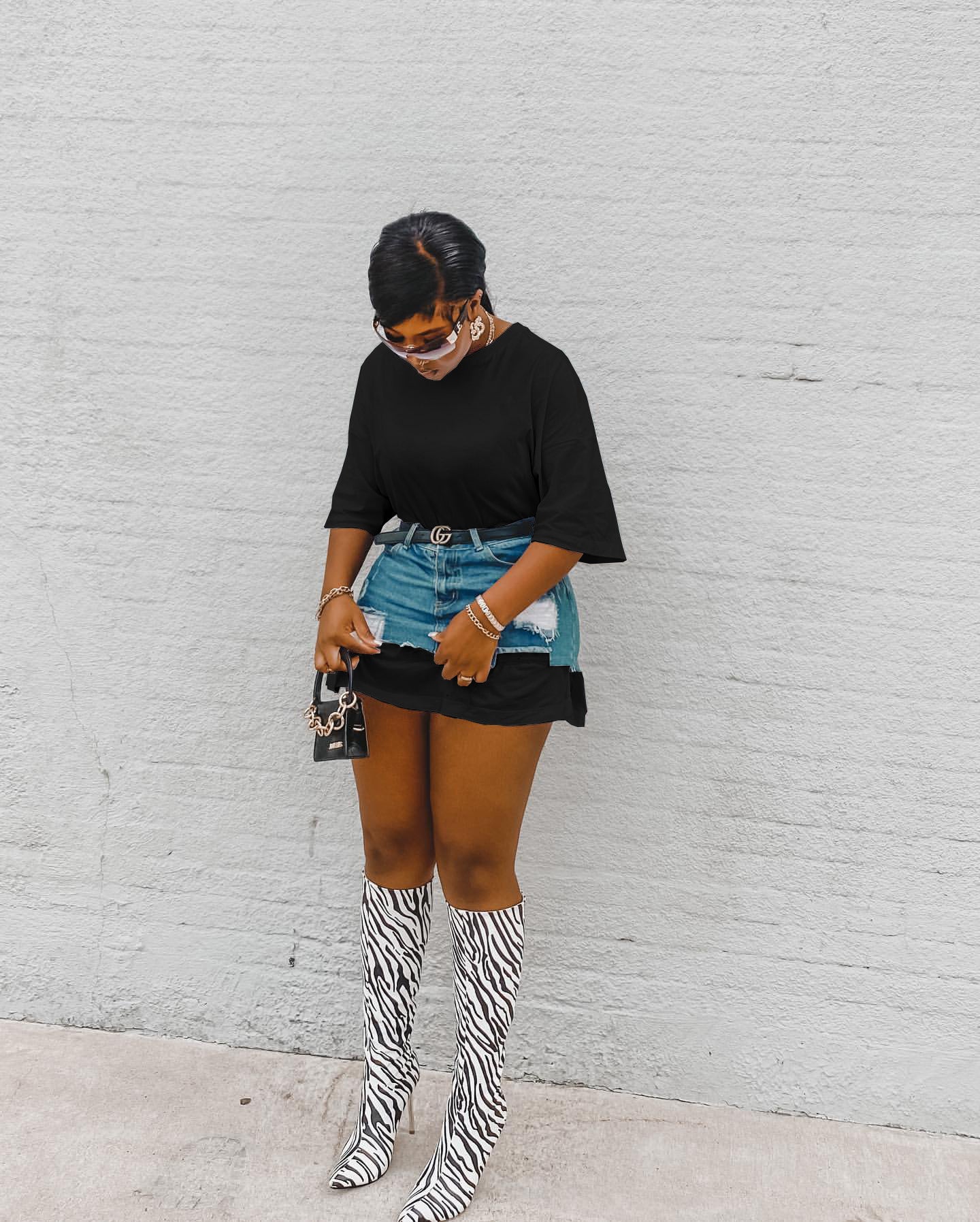 Two Piece Demin Skirt Set