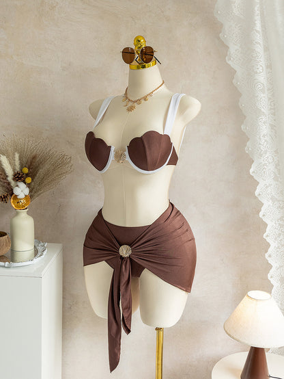 Chic Three Piece Bikini Swimsuit