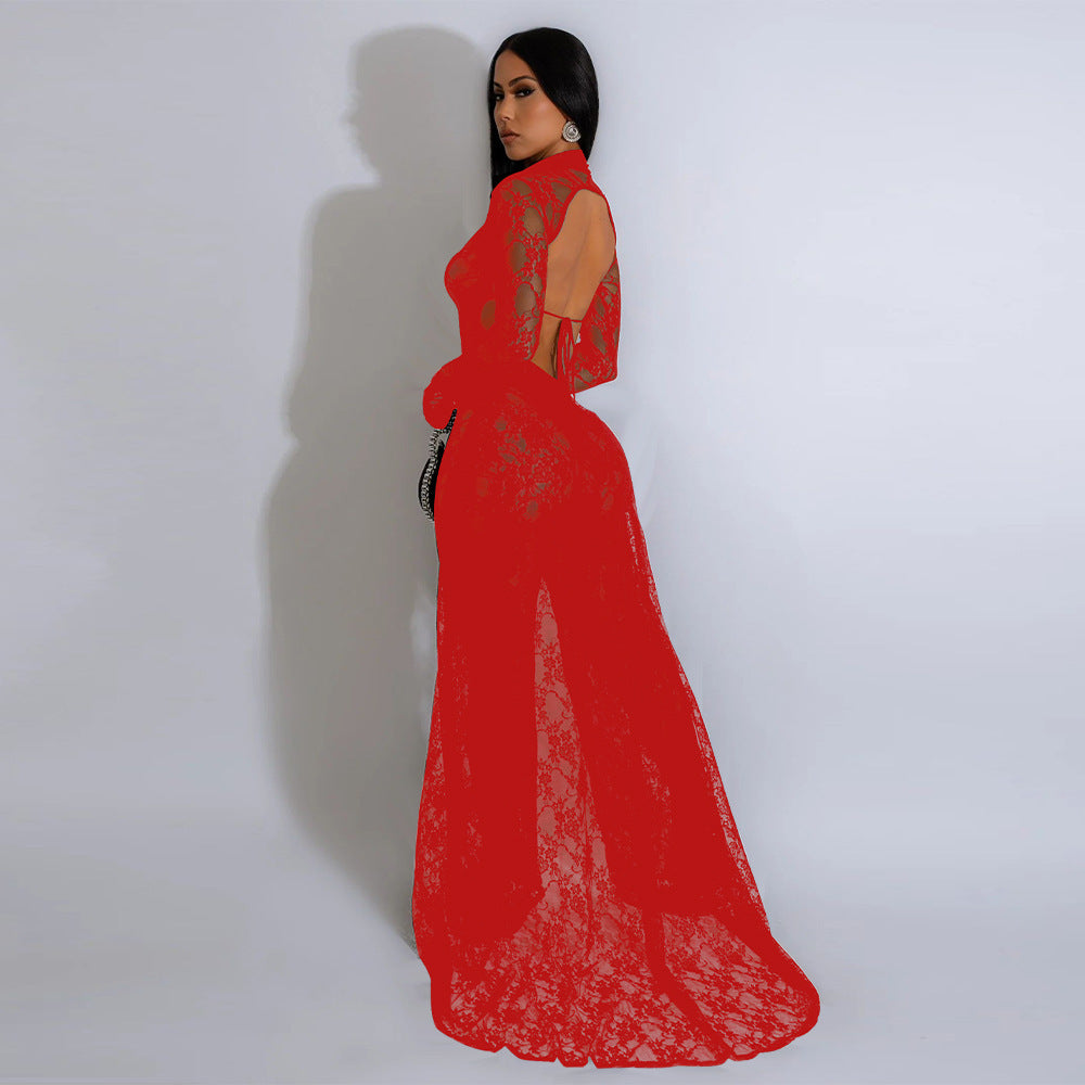 Sexy See through Lace Jumpsuit