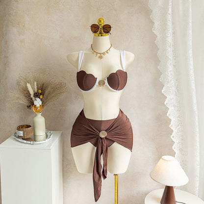 Chic Three Piece Bikini Swimsuit