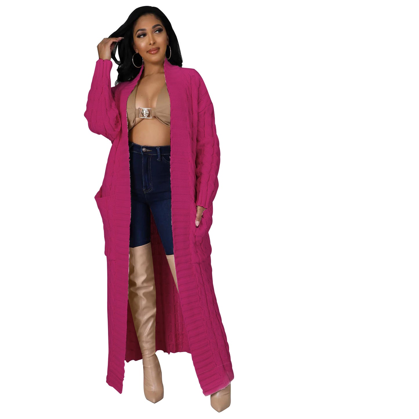 Long Sleeve Long Sweater Coat