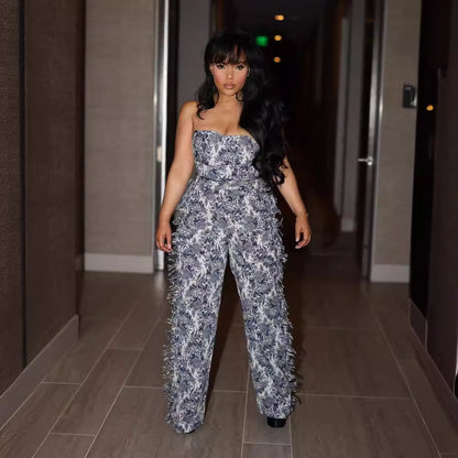 Jacquard Trousers Set