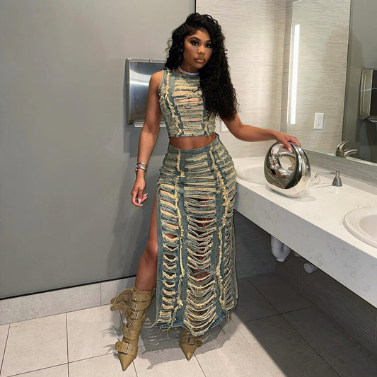 Personalized Hand Worn Denim Set