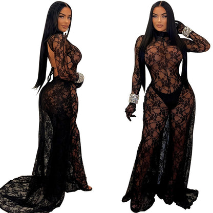 Sexy See through Lace Jumpsuit