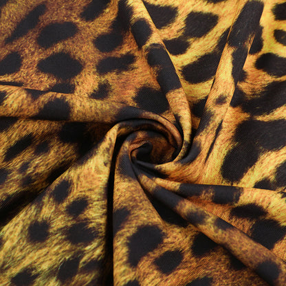 Slim Fit Backless Leopard Vaca Wear