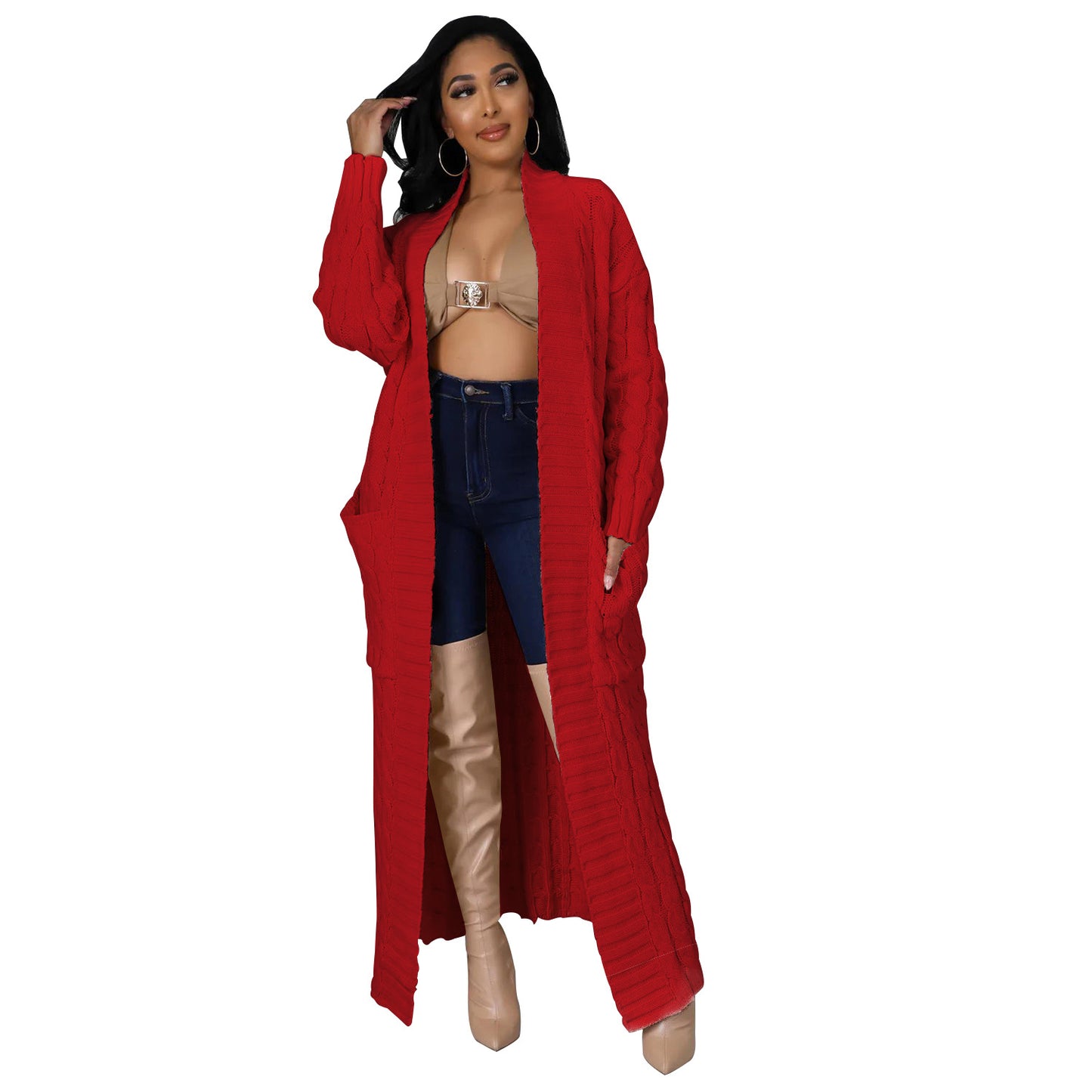 Long Sleeve Long Sweater Coat