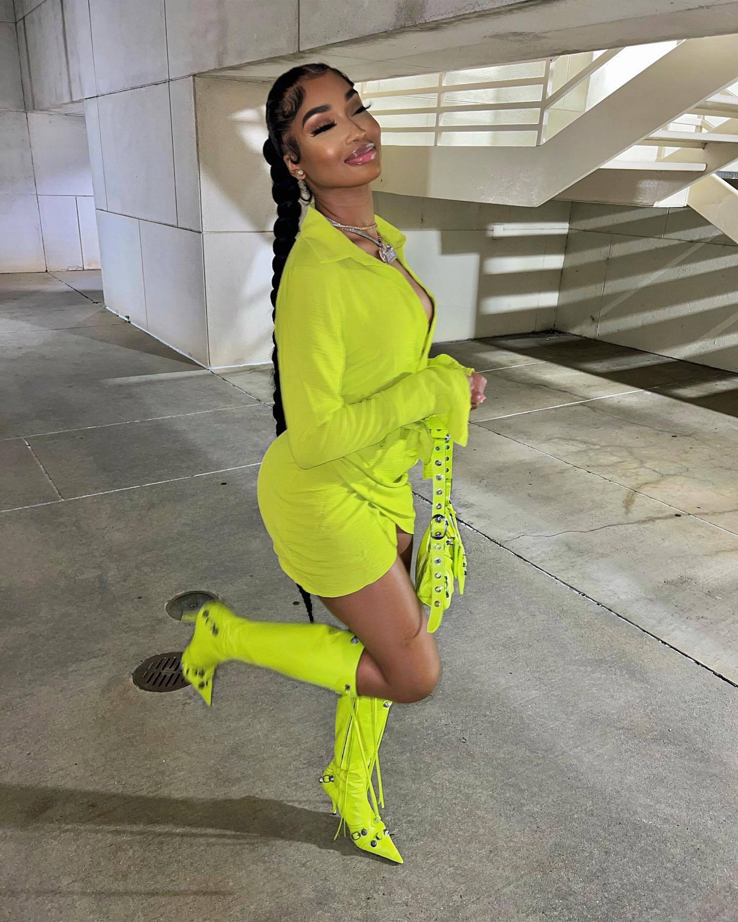 Pleated Criss Cross Shirt Dress