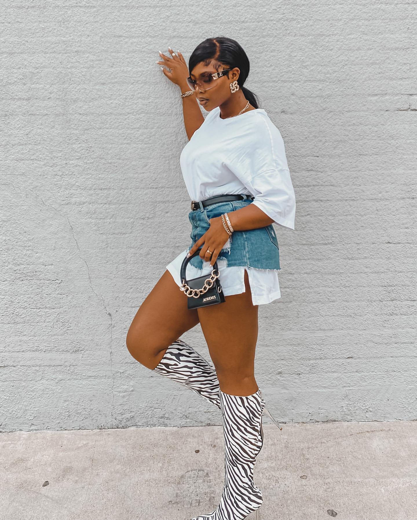 Two Piece Demin Skirt Set