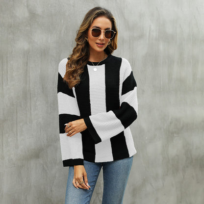 Retro Striped Knitted Sweater
