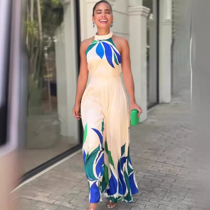 Flared Wide Leg Jumpsuit