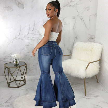Flower Bum Denim Pants