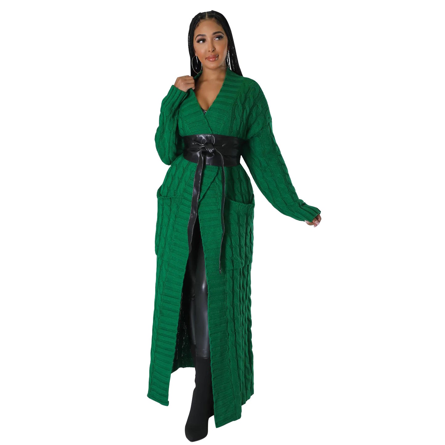 Long Sleeve Long Sweater Coat