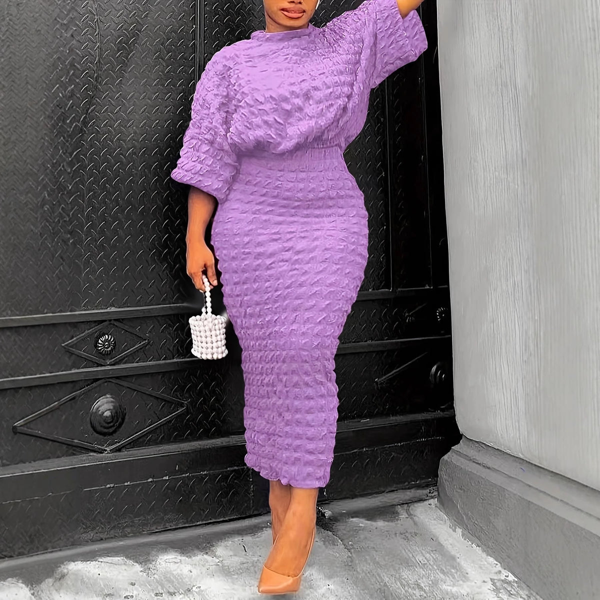 Sucker Batwing Sleeve Two Piece Set