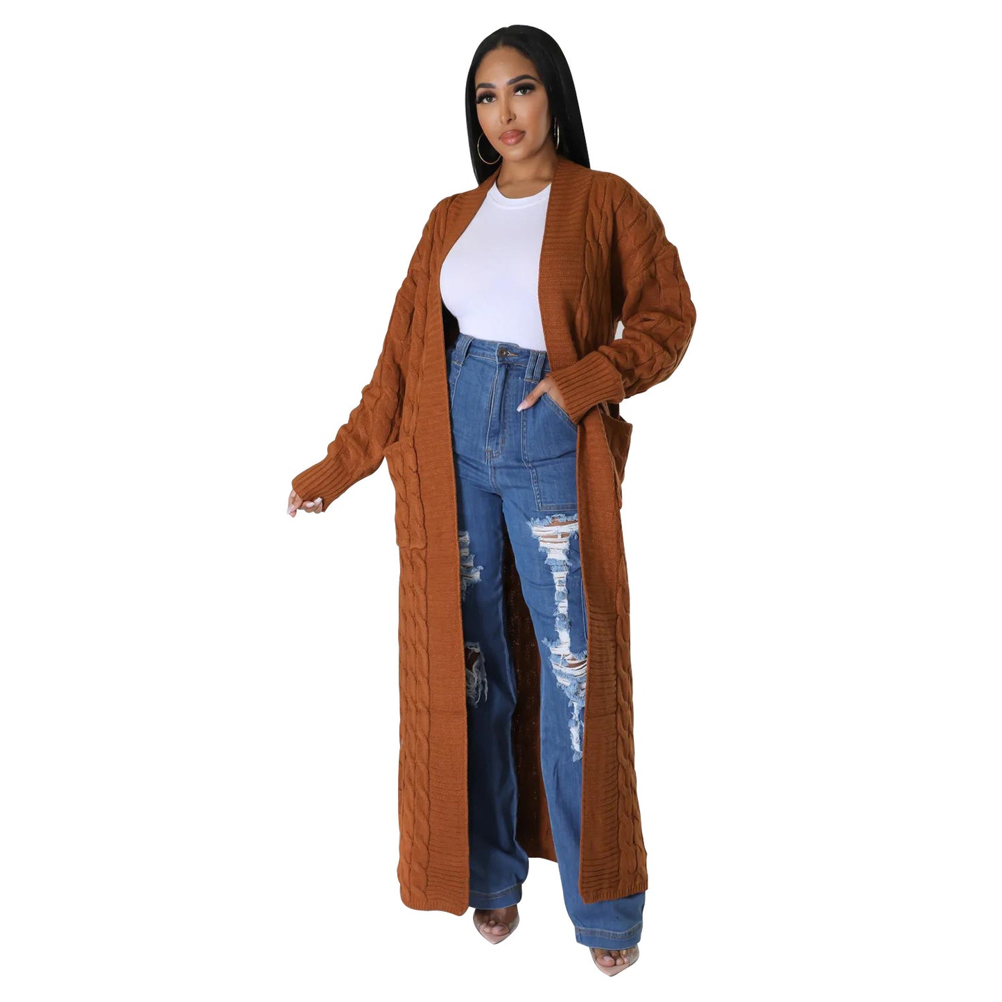Long Sleeve Long Sweater Coat