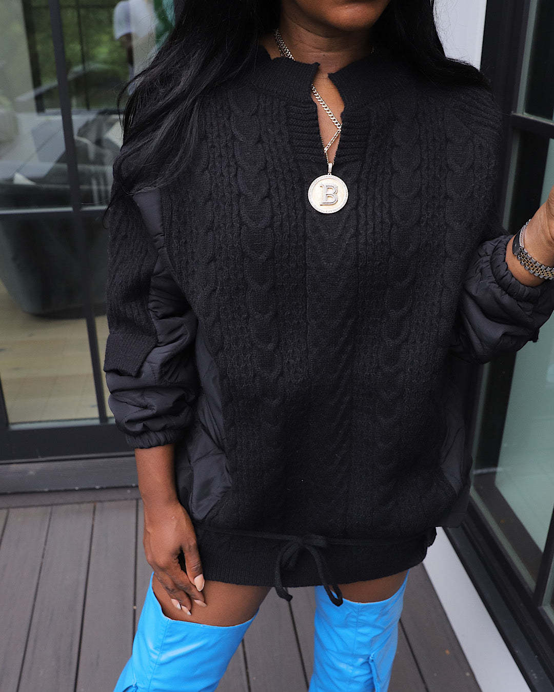 Chic Knitted Jacket Dress