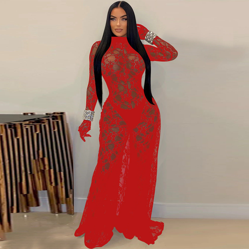 Sexy See through Lace Jumpsuit