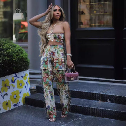 Jacquard Trousers Set