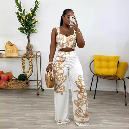 High Waist Wide Leg Pants Set