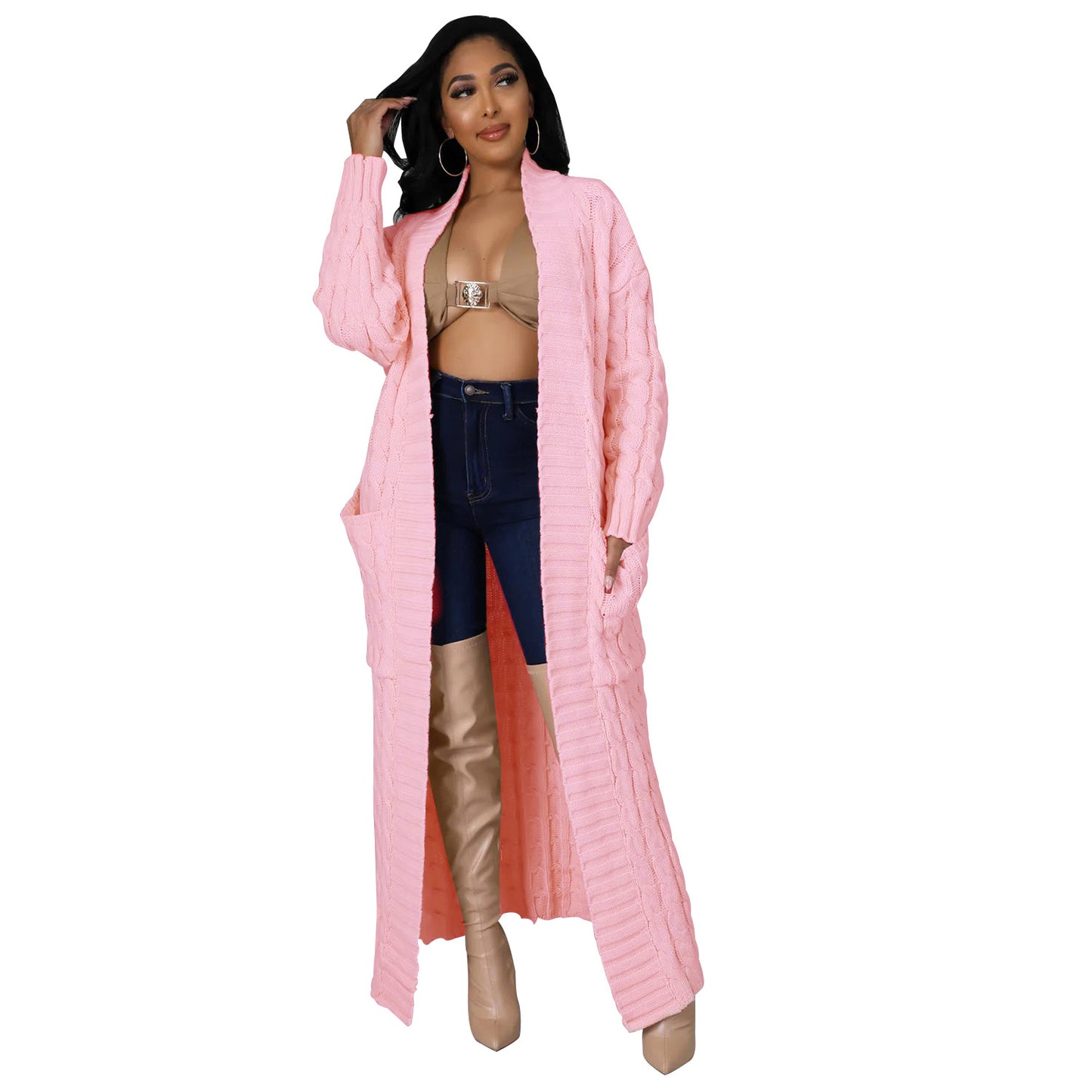 Long Sleeve Long Sweater Coat