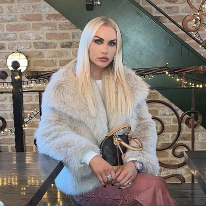 Plush Collared Faux Fur