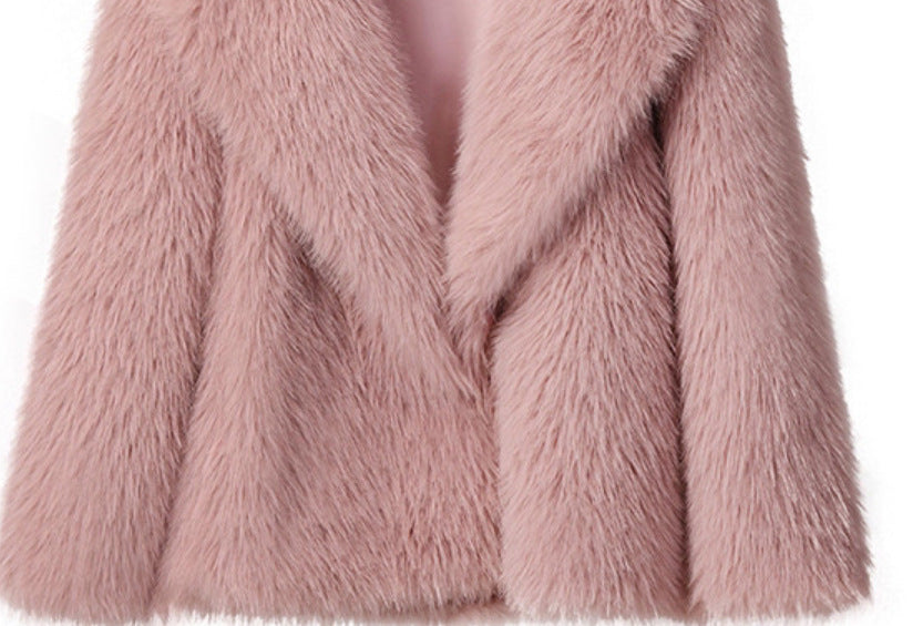 Plush Collared Faux Fur