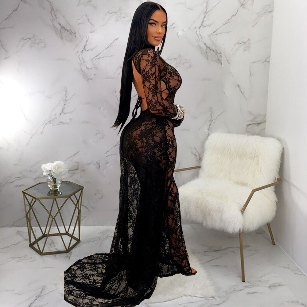 Sexy See through Lace Jumpsuit