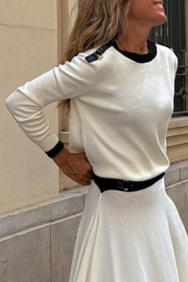 Asymmetric Solid Skirt Set