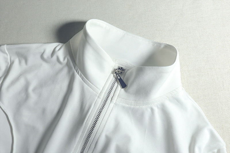 Cropped Pleated Long Sleeve Two Piece Set Trousers