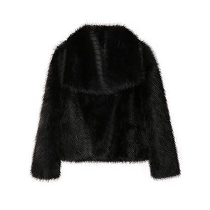 Plush Collared Faux Fur