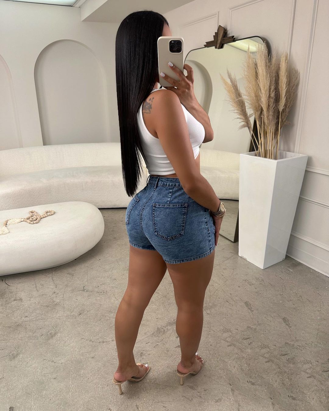 Stretch Multi Pocket Denim Shorts
