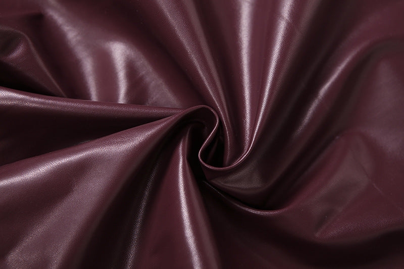 Cropped Faux Leather Jacket